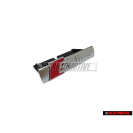 Original Audi S-LINE Front Grill Badge Emblem Chrome Red - 8P4853736A 2ZZ