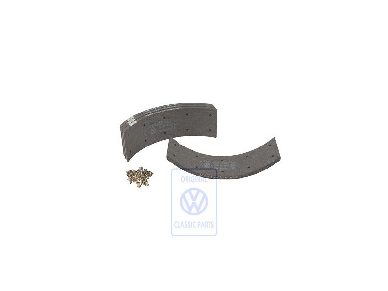 Original VW 1 Set: Brake Linings For Drum Brakes - 291698135D