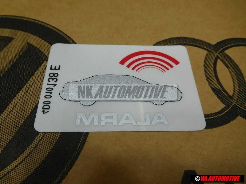 Original VW Sticker 'Alarm' - 443010112Q