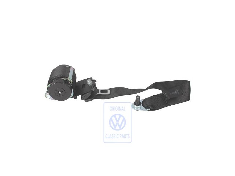 Original VW Three-Point Safety Belt Satin Black - 2D0857448B 01C