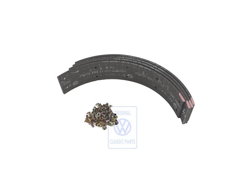 Original VW 1 Set: Brake Linings For Drum Brakes - 311698075