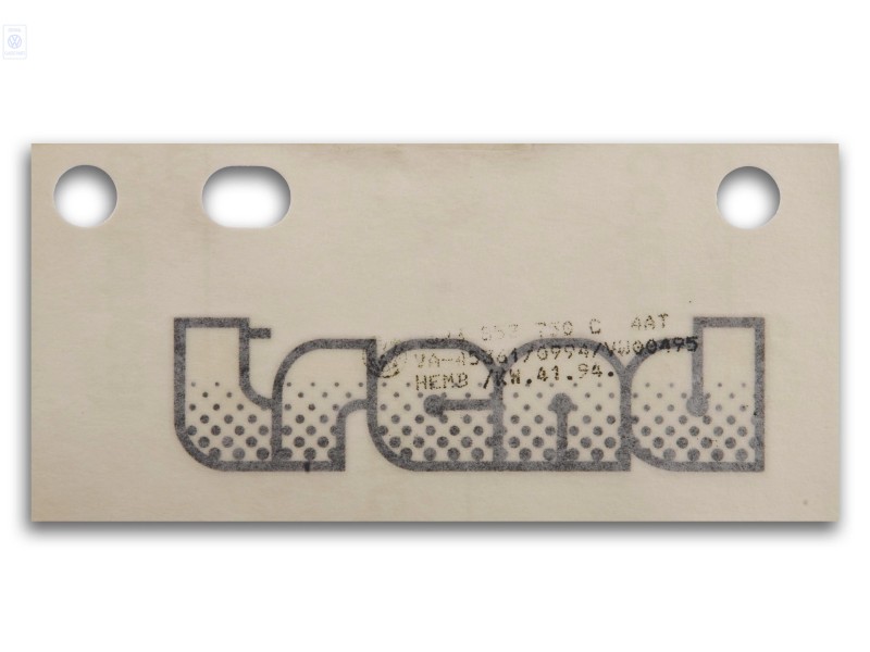 Original VW Film Lettering Satin Black - 323853750C 4AT