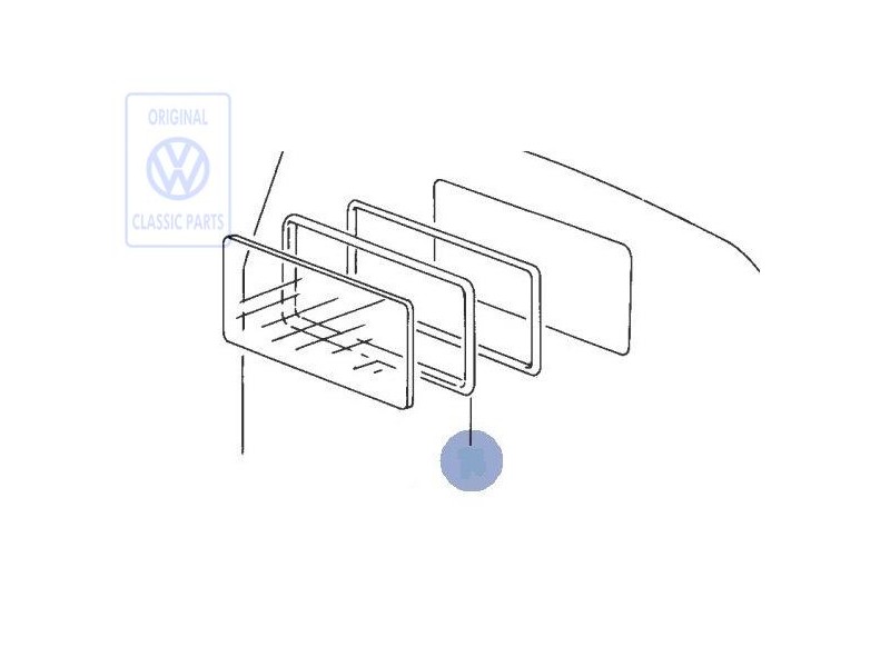Original VW Protective Strip For Side Sect Graphite - 333853536 2BC