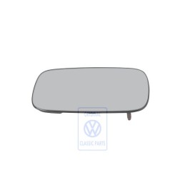 Original VW Mirror Glass (Flat) With Plate - 357857521E