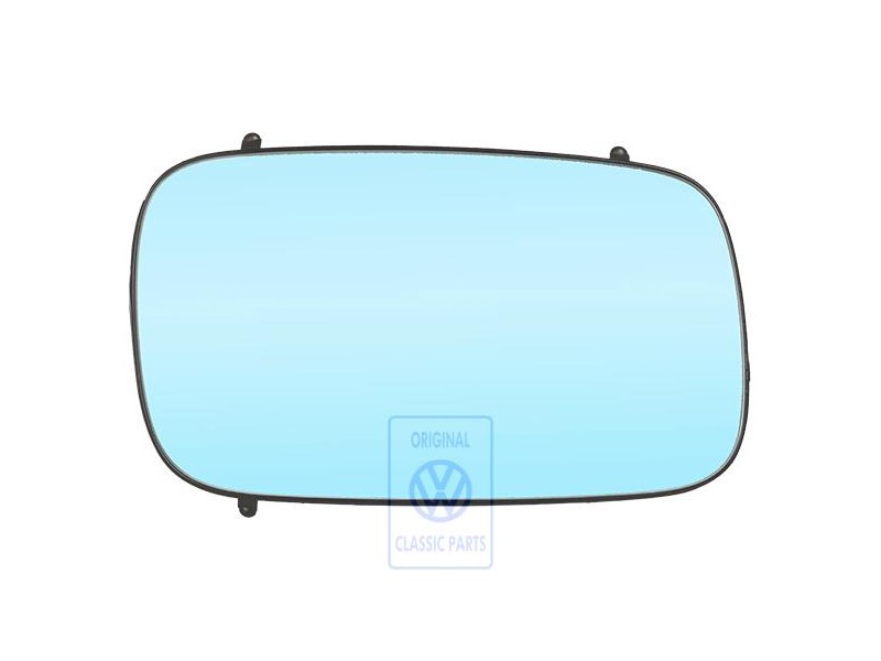 Original VW Mirror Glass (Convex) With Carrier Plate - 357857522